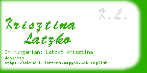 krisztina latzko business card